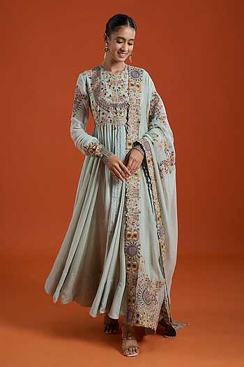 Resham Embroidered Anarkali Set