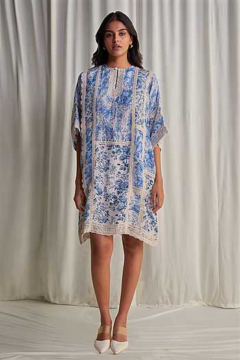 blue and white patchwork dress Poppy™ main image 0