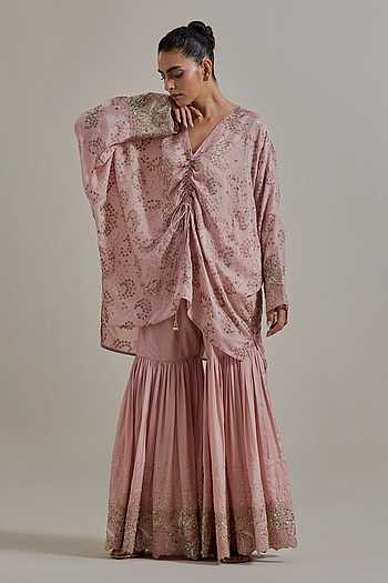 Hand Embellished Kaftan & Sharara Set