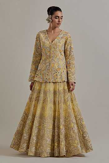 Hand Embellished Jacket & Skirt Set