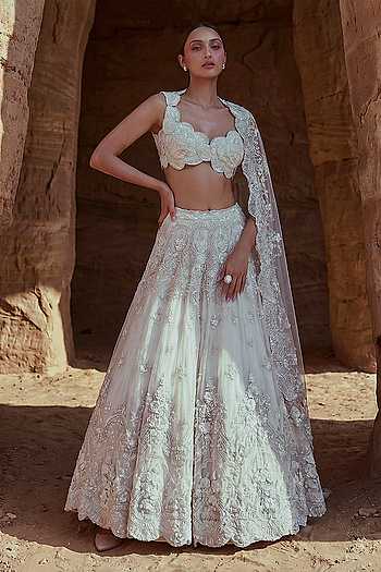 Hand Embroidered Blouse & Skirt Set