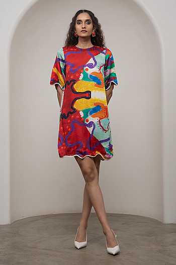 Alya Printed Shift Dress