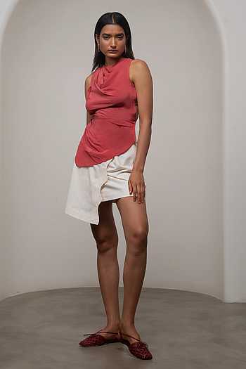 Sena Draped Top & Skirt Set