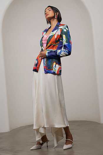 Varen Printed Blazer & Skirt Set