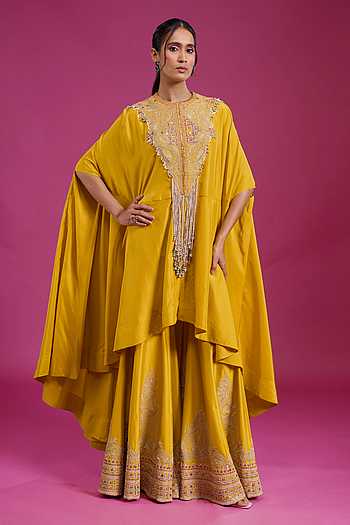 Embroidered Cape & Gharara Set