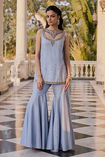sharara dress short top Sharara With Short Top