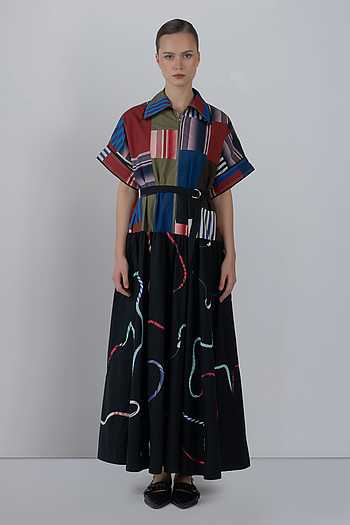 Sugo Abstract Pattern Cotton Dress