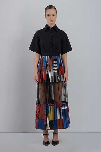 Bloc Mosaic Print Dress