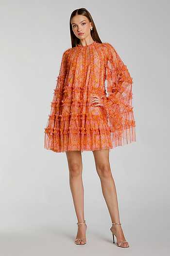 Floral Print Tiered Ruffle Dress