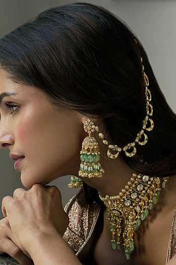 Gitanjali Polki Embellished Pair of Ear Chains