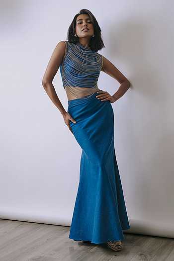 Eclipse Chain Crop Top & Skirt Set