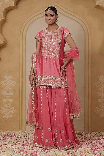 Naaz Embroidered Kurta Sharara