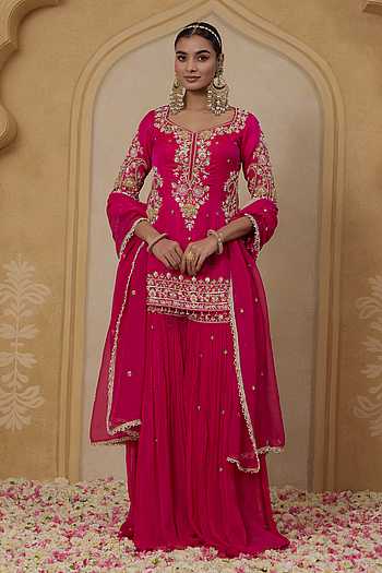 Vaani Hand Embroidered Kurta Sharara Set