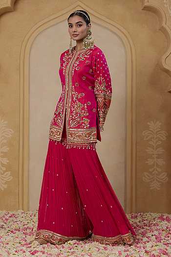 Sitara Embroidered Kurta With Sharara