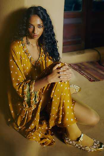Daksha Polka Dot Pattern Kaftan