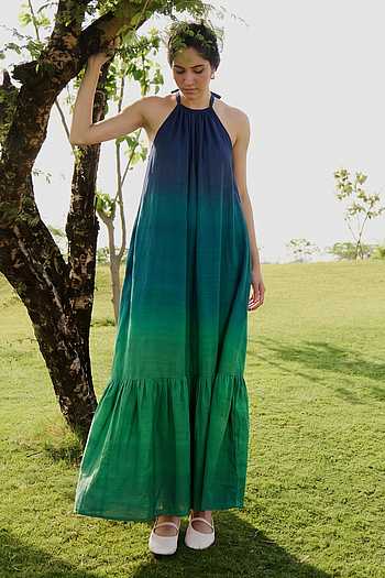 Birds of Paradise Ombre Dress