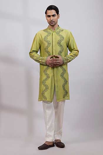 Vein Thread Embroidered Kurta Set