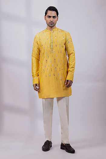 Haldi Gleam Embroidered Kurta Set