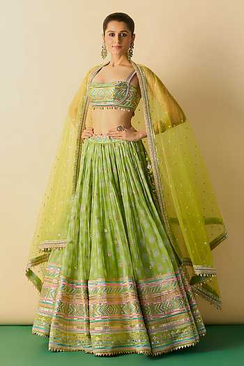 Mannat Floral Print Gathered Lehenga Set