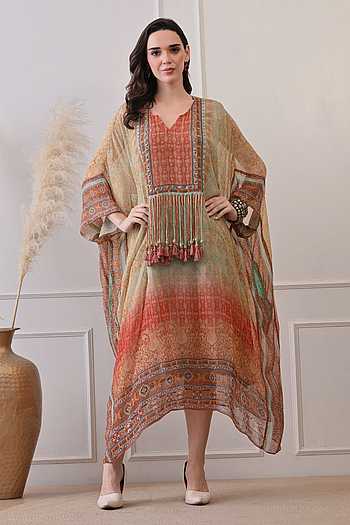 Tassel Work Yoke Kaftan