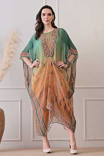 Floral Print Ombre Kaftan