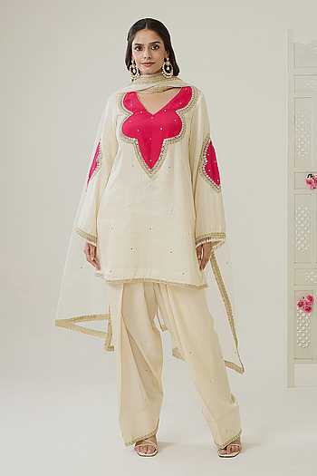 Simran Contrast Yoke Kurta Set