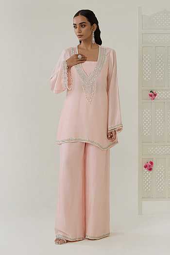 Amna Embellished Kurta & Palazzo Set