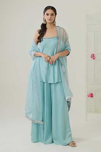 Naaz Silver Sequin Work Kurta Set