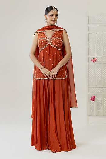 Amira Embroidered Kurta Sharara Set