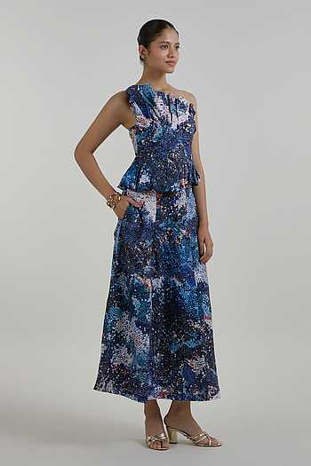 Mosaic Print Top & Fanfare Skirt Set