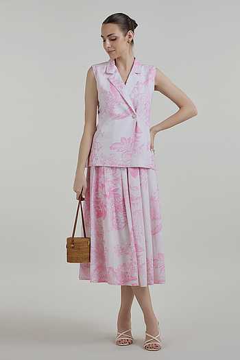 Rosia Printed Blazer & Skirt Set