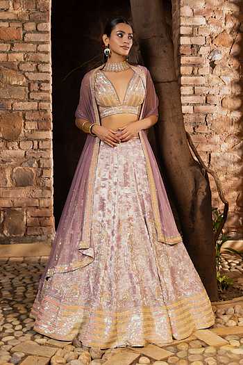 Sequin Work Lehenga Set