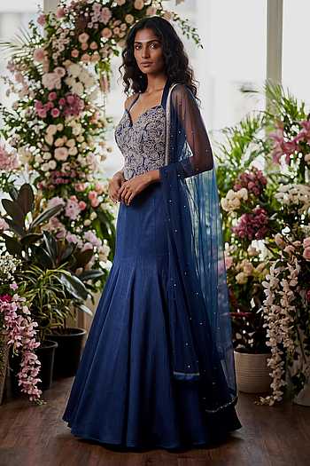Embroidered Corset Skirt Set
