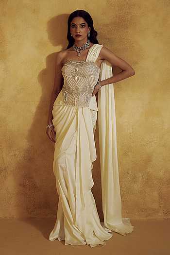 Irina Pre-Draped Saree With Embroidered Corset