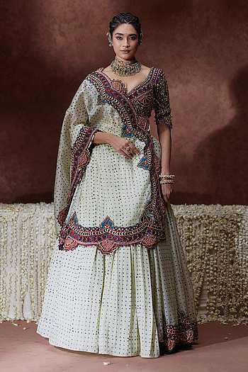 Indrani Embroidered Blouse Set