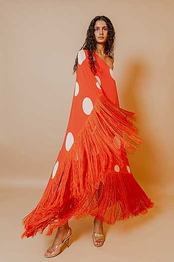 Dora Polka Dot Print Maxi Dress
