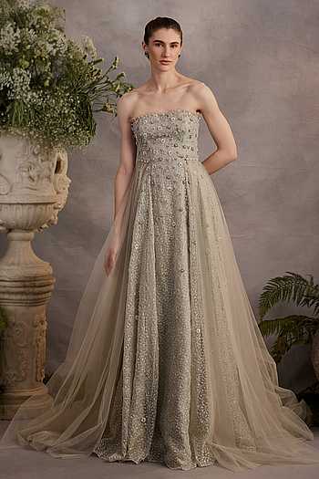 Anne Tonal Embroidered Gown