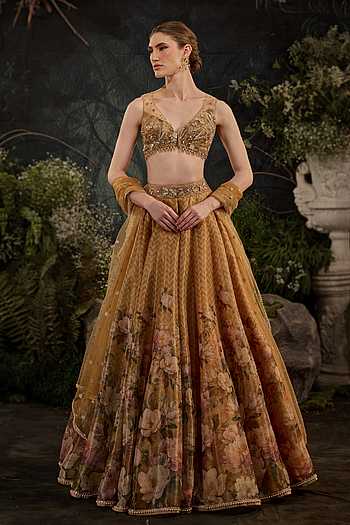 Magnolia Floral Pattern Lehenga Set