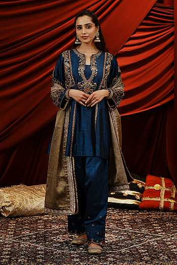 Heer Silk Embroidered Kurta Salwar Set