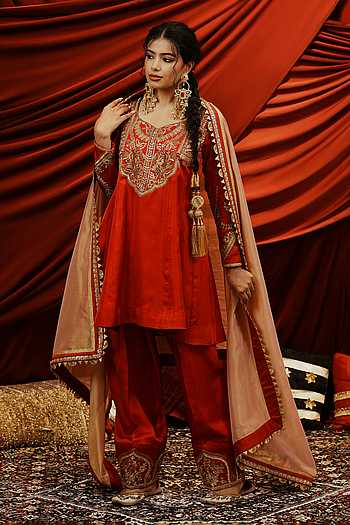 Iknoor Embroidered Silk Kurta Salwar Set