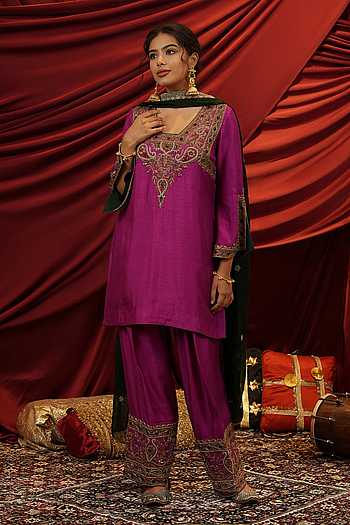 Mariyam Embroidered Silk Kurta Salwar Set