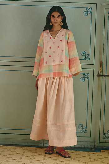 Ami Embroidered Top & Skirt Set