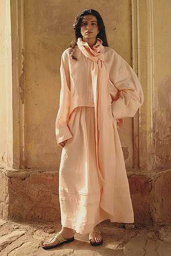 Rumi Tie Up Shirt With Skirt