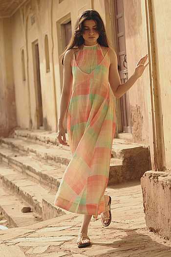 Zoe Tie Up Long Dress