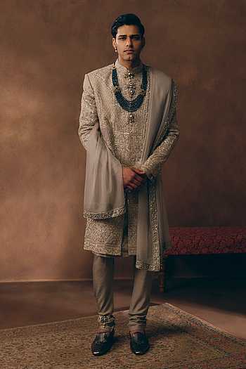 Regal Embroidered Sherwani Set