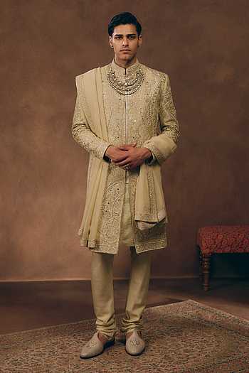 Classic Royal Embroidered Sherwani Set