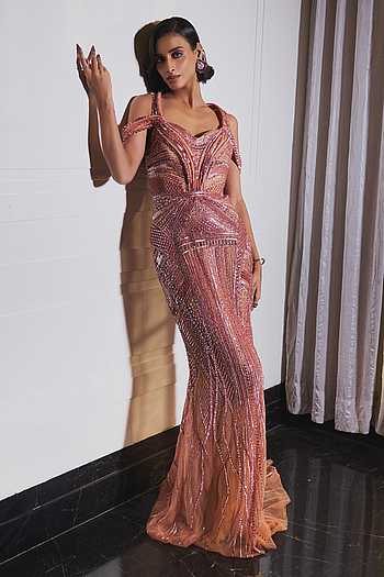Crystal Hand Embroidered Gown