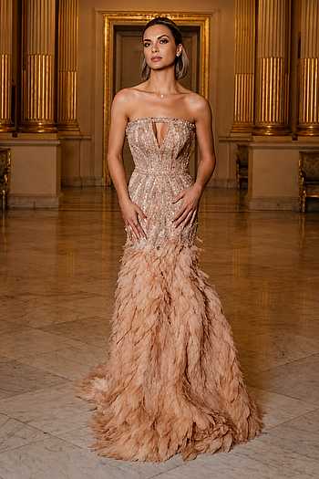 Sequin Hand Embroidered Gown