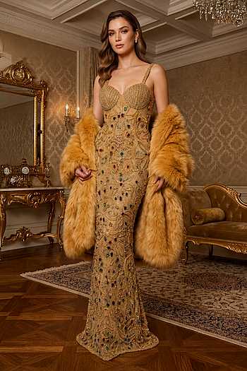 Stone Embroidered Gown