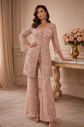Embroidered Kurta & Sharara Set